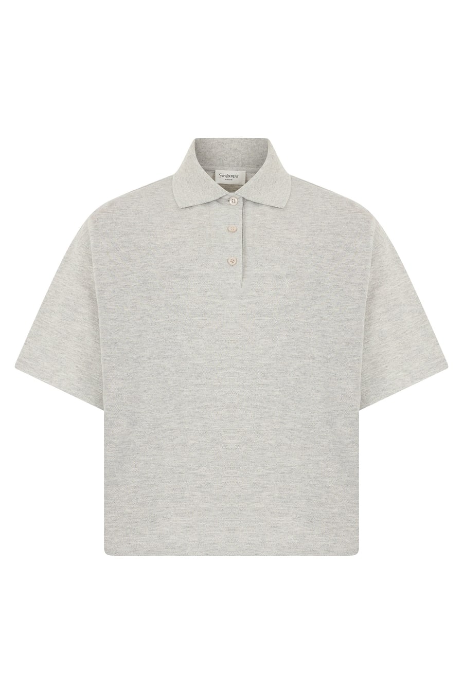 Saint Laurent Polo in piquet di misto cotone