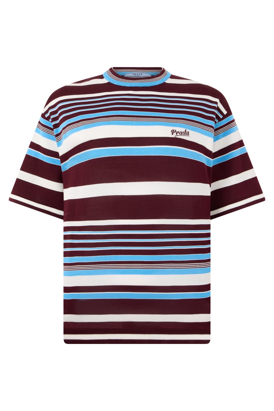 Prada T-shirt in cotone a righe