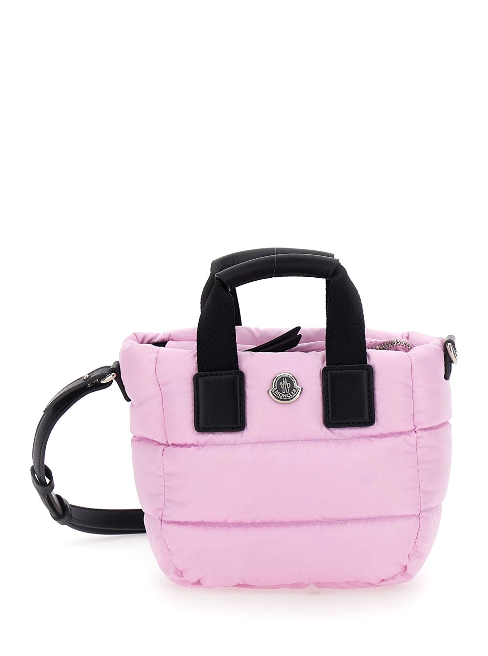 Moncler Borsa a Tracolla 'Micro Caradoc' con Dettagli in Tessuto Tecnico Rosa Donna