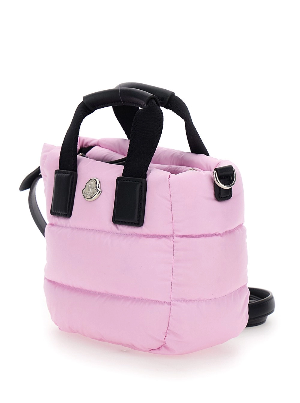 Moncler Borsa a Tracolla 'Micro Caradoc' con Dettagli in Tessuto Tecnico Rosa Donna, view 2