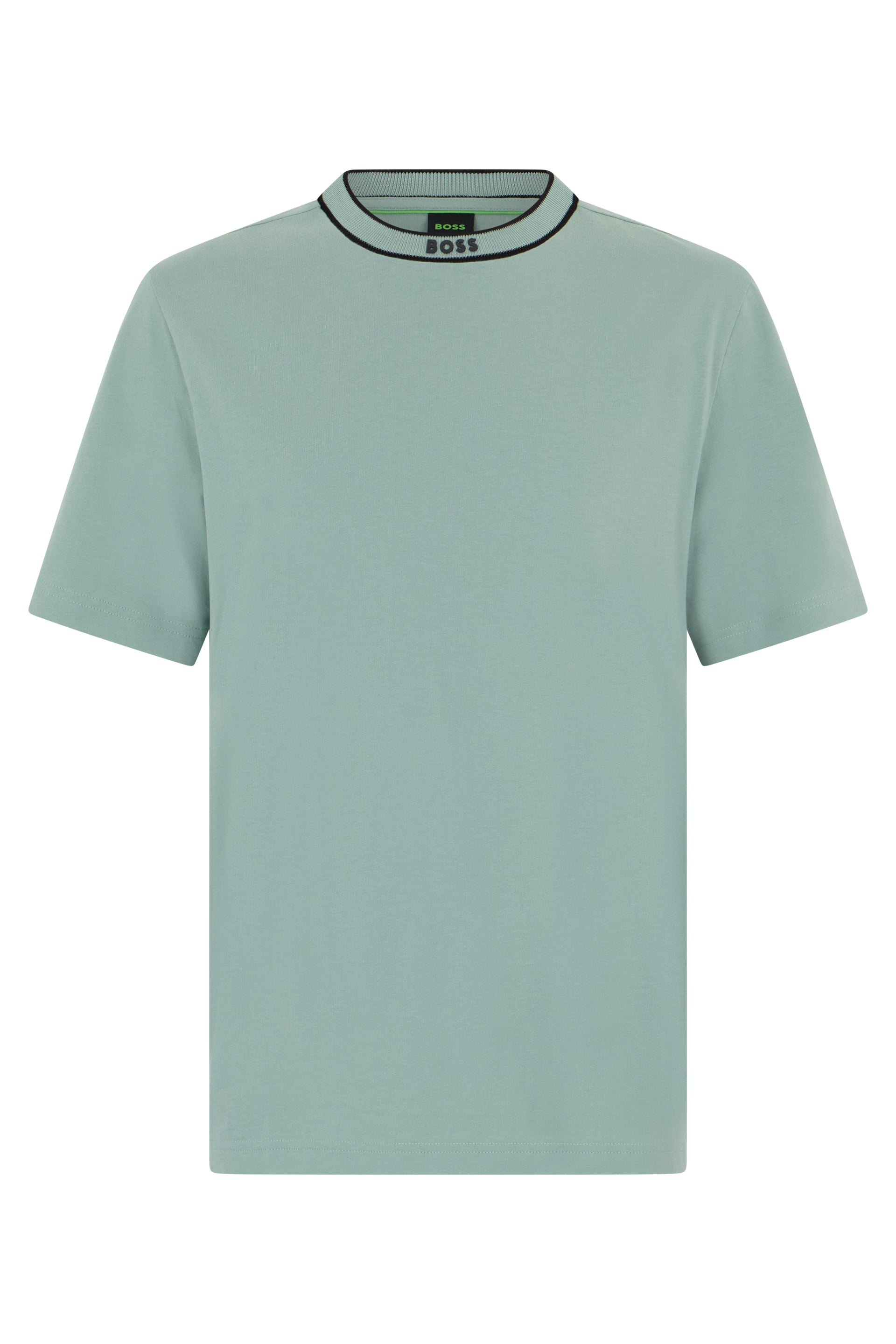 Boss T-shirt in cotone con logo sul girocollo