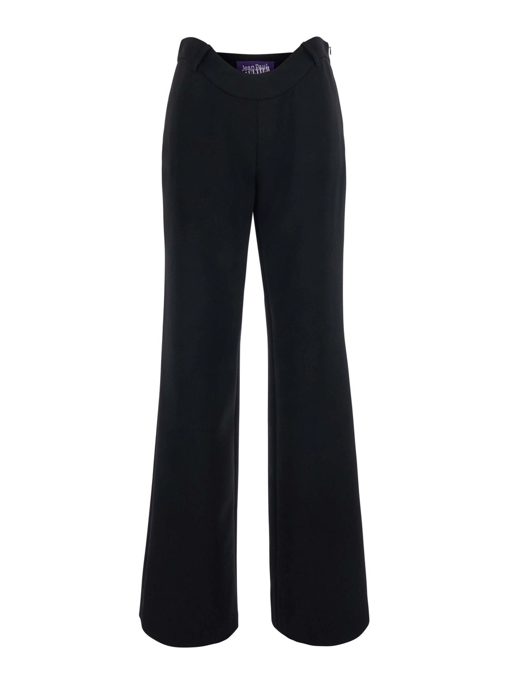 Jean paul gaultier Pantaloni con Vita ondulata in Tessuto Neri Donna
