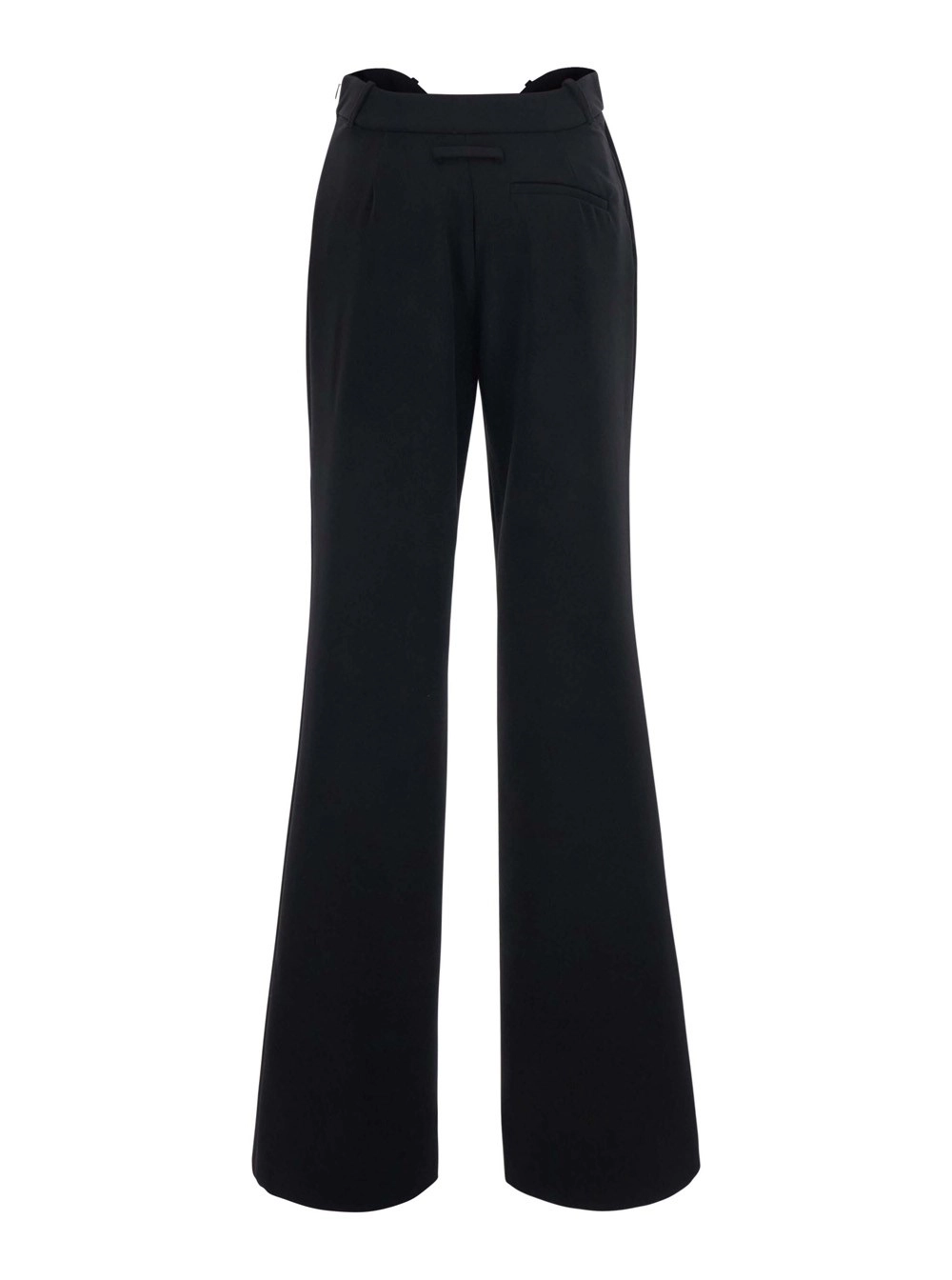 Jean paul gaultier Pantaloni con Vita ondulata in Tessuto Neri Donna, view 2