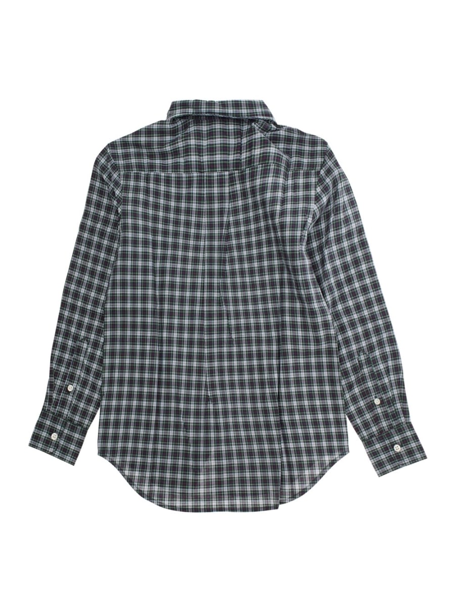 Polo ralph lauren kids Camicia con Cavallino sul Fronte e Motivo Check All-Over in Cotone Verde Bambino, view 2