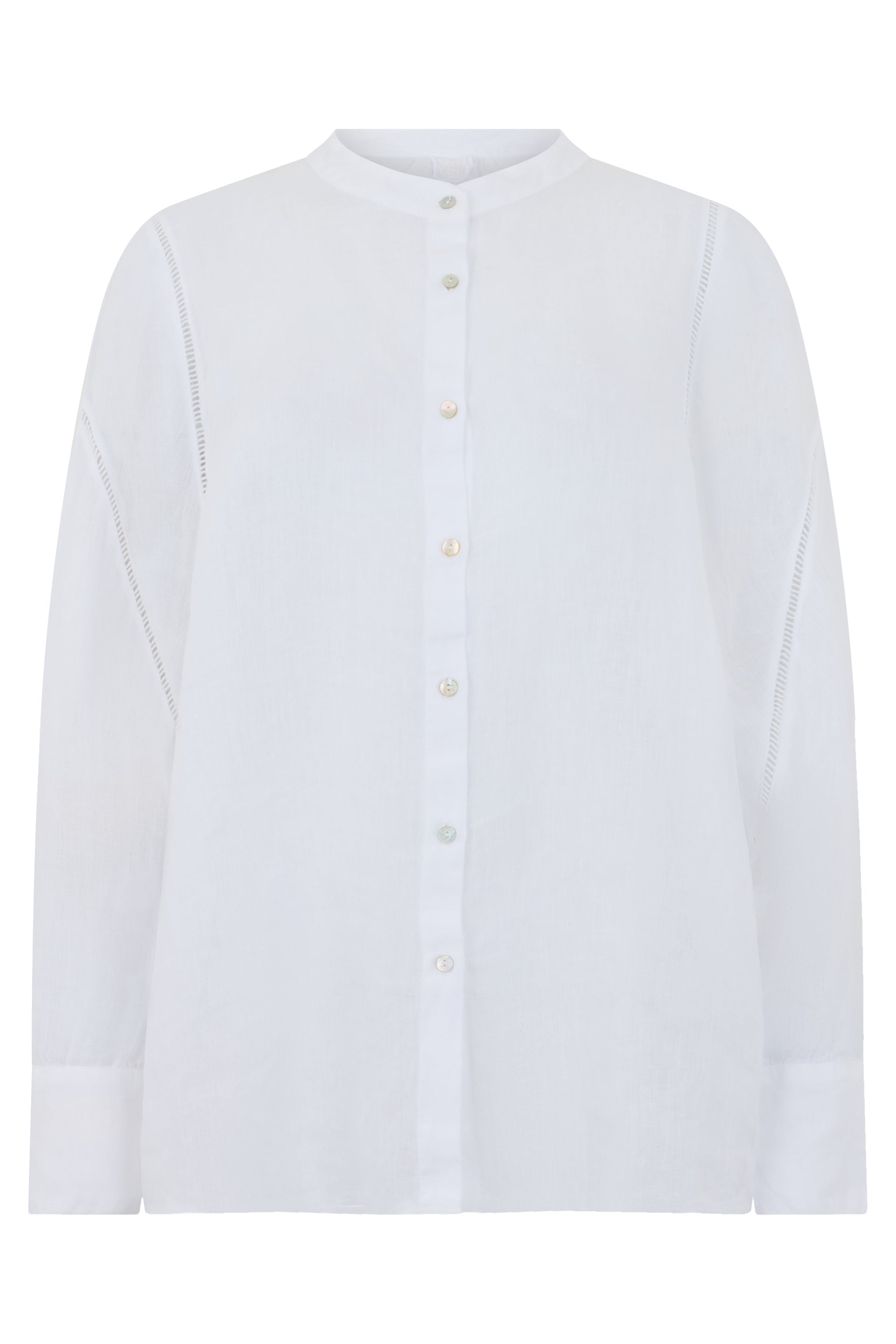 120% Lino Camicia in lino con bottoni