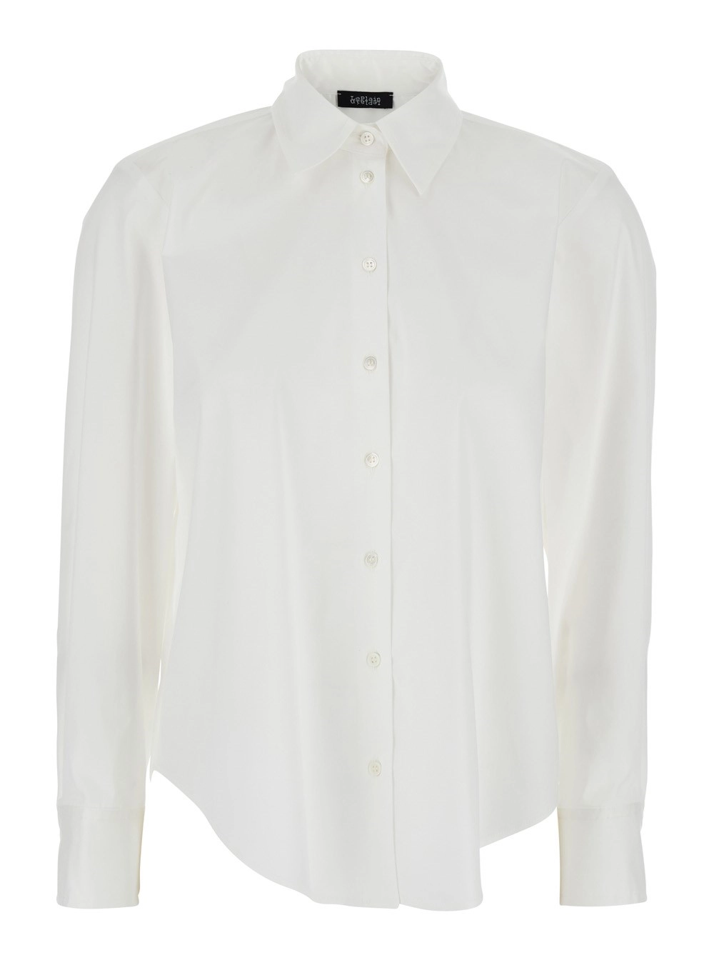 Leplain Camicia Bianca con Colletto Classico e Polsini con Bottone in Cotone Donna