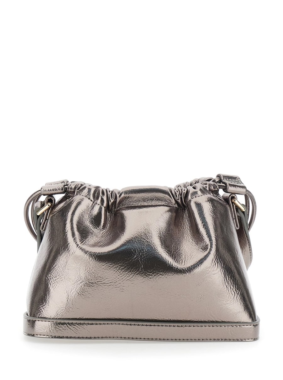 A.P.C. Borsa a Spalla con Logo Lettering sul Fronte e Chiusura a Coulisse in Ecopelle Color Metallico Donna, view 4