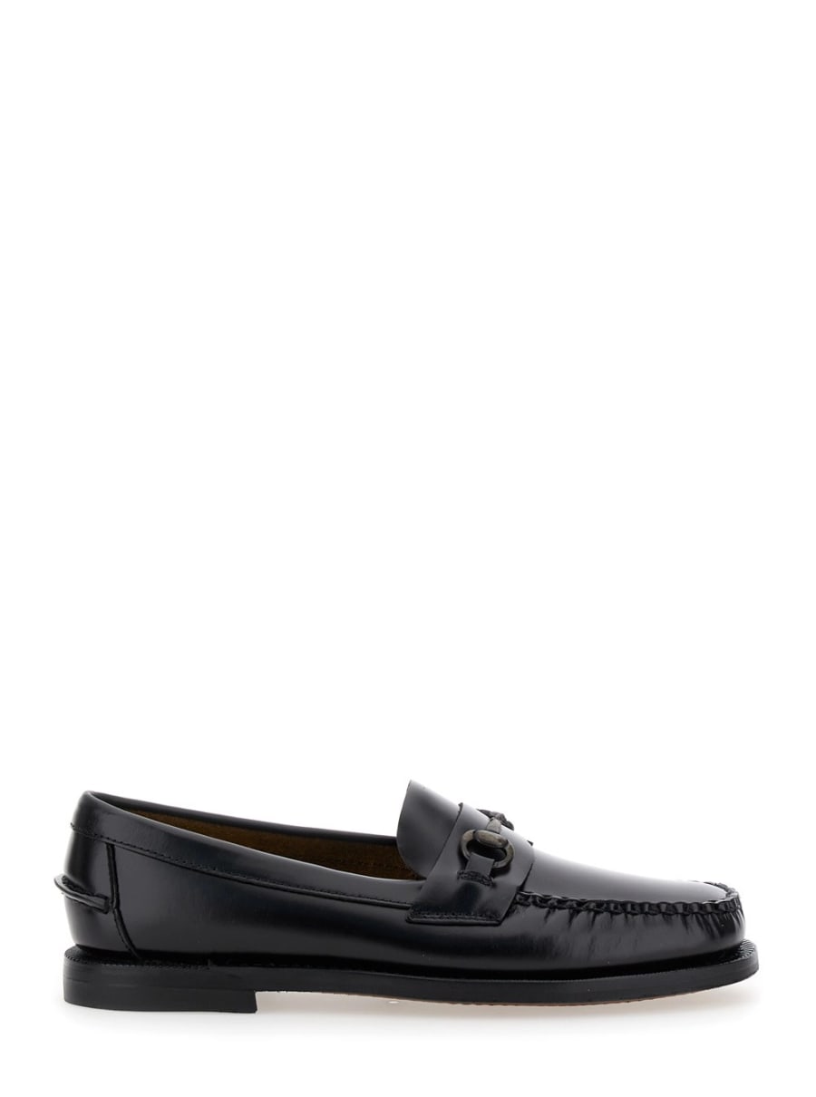 Sebago Mocassini Pull-On 'Joe' con Morsetto in Pelle Nero Donna