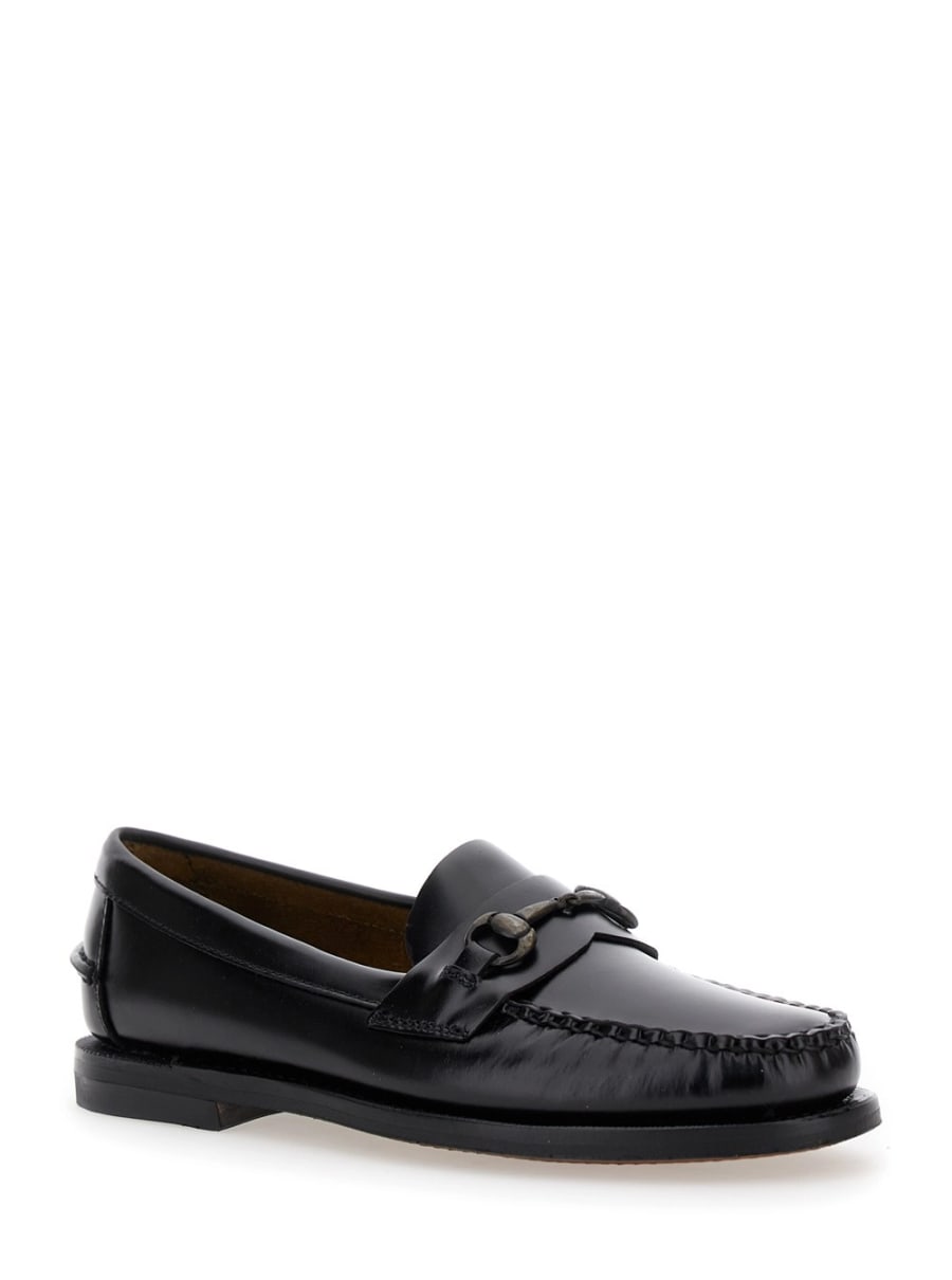 Sebago Mocassini Pull-On 'Joe' con Morsetto in Pelle Nero Donna, view 2