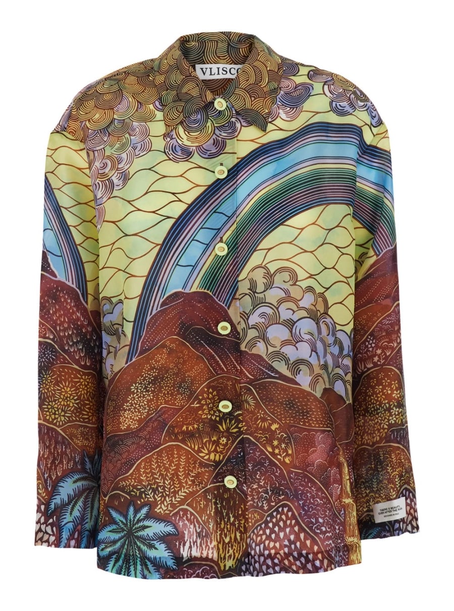 Vlisco dialogues Giacca Meya Meya con maniche lunghe in tessuto tecnico multicolor da donna