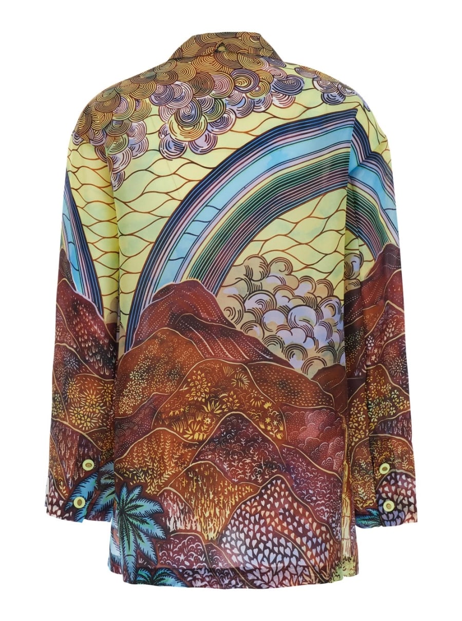 Vlisco dialogues Giacca Meya Meya con maniche lunghe in tessuto tecnico multicolor da donna, view 2