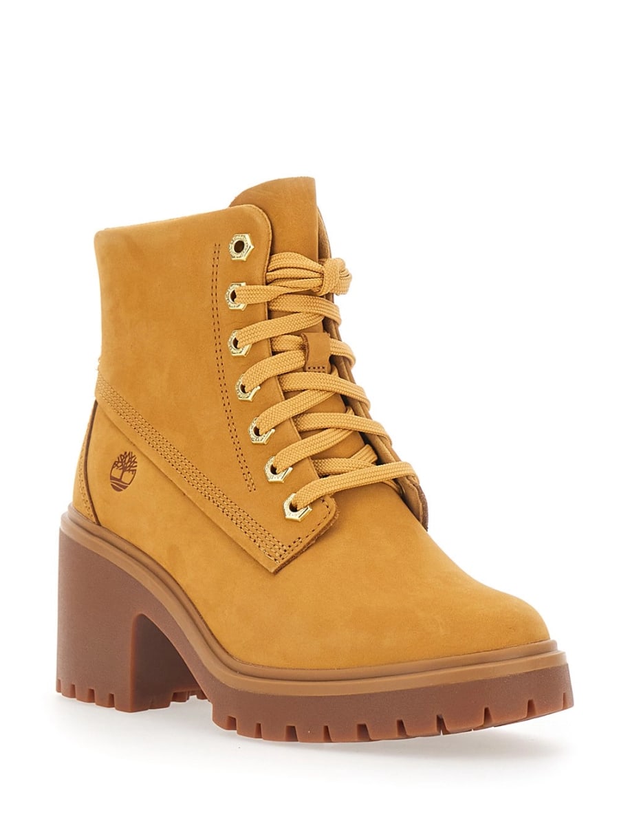 Timberland Stivaletti 'Stone Heights' con lacci sul fronte e tacco squadrato in pelle gialli donna, view 2