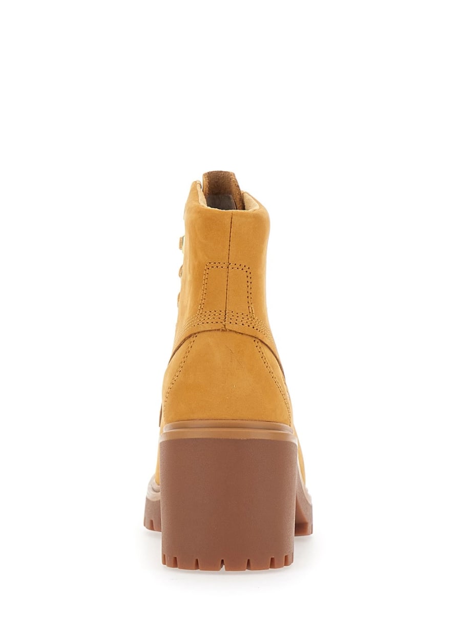 Timberland Stivaletti 'Stone Heights' con lacci sul fronte e tacco squadrato in pelle gialli donna, view 4