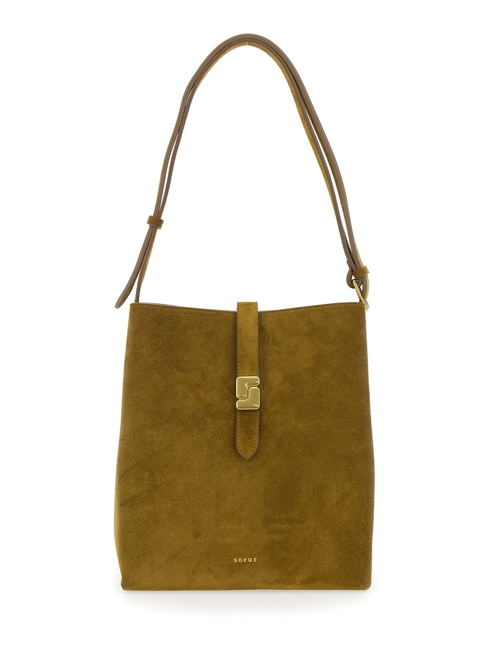 Soeur Borsa a spalla BELLO con dettagli in pelle Marrone donna