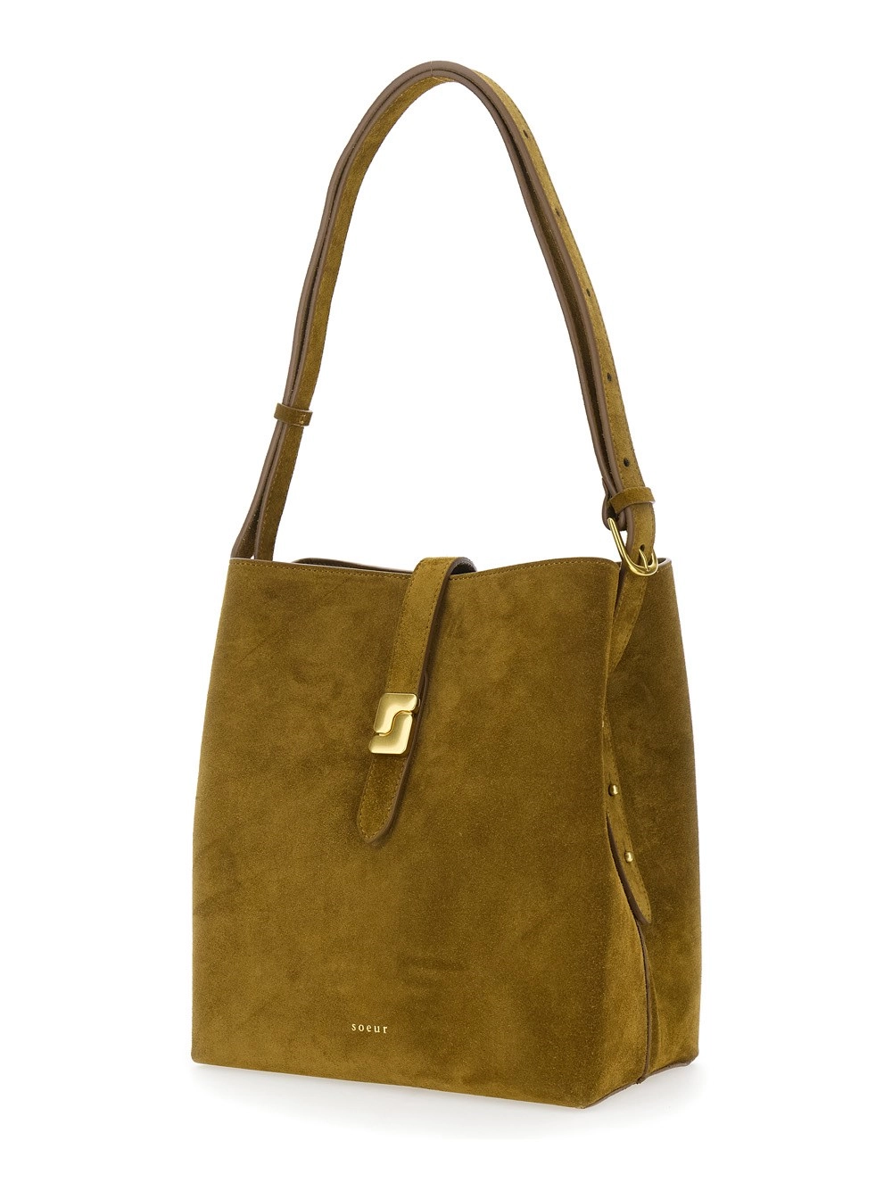 Soeur Borsa a spalla BELLO con dettagli in pelle Marrone donna, view 2