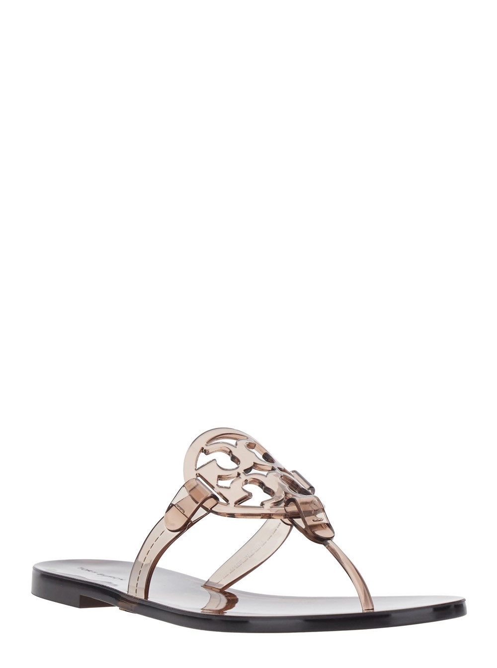 Tory Burch Sandali con Design Infradito e Placca Miller in TPU marrone Donna, view 2