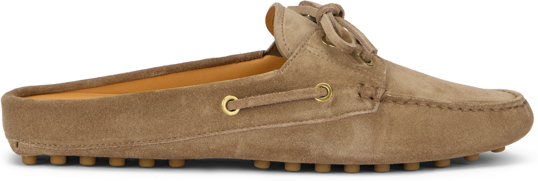 Tod's Mocassino Gommino in Pelle Scamosciata beige