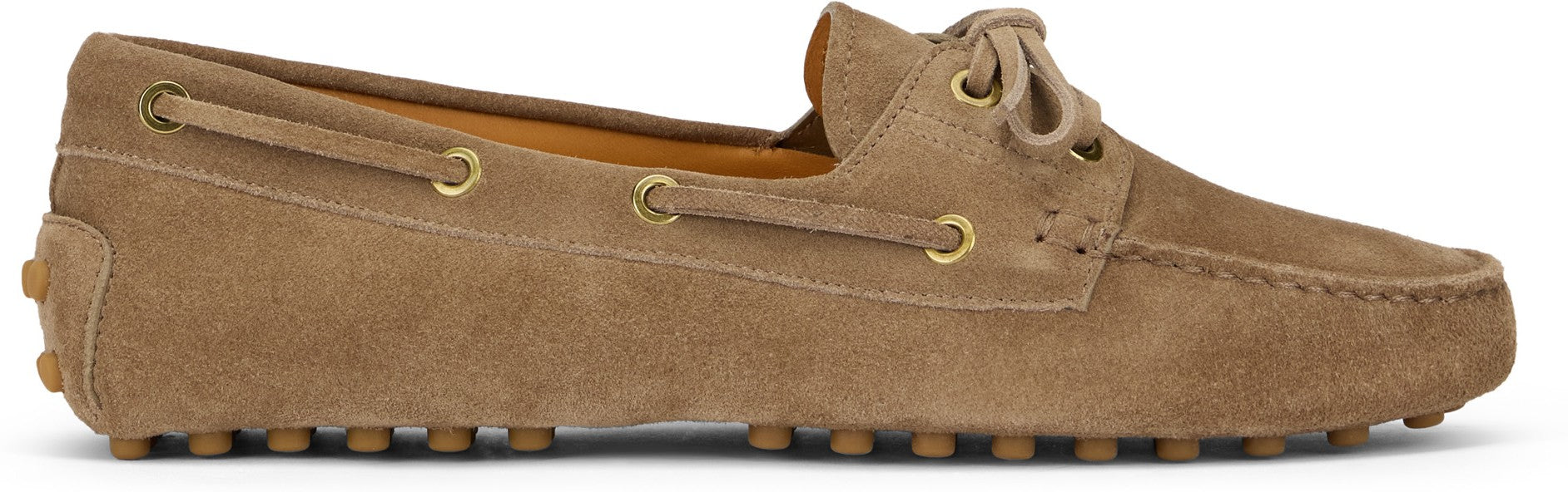 Tod's Mocassino Gommino in Pelle Scamosciata beige