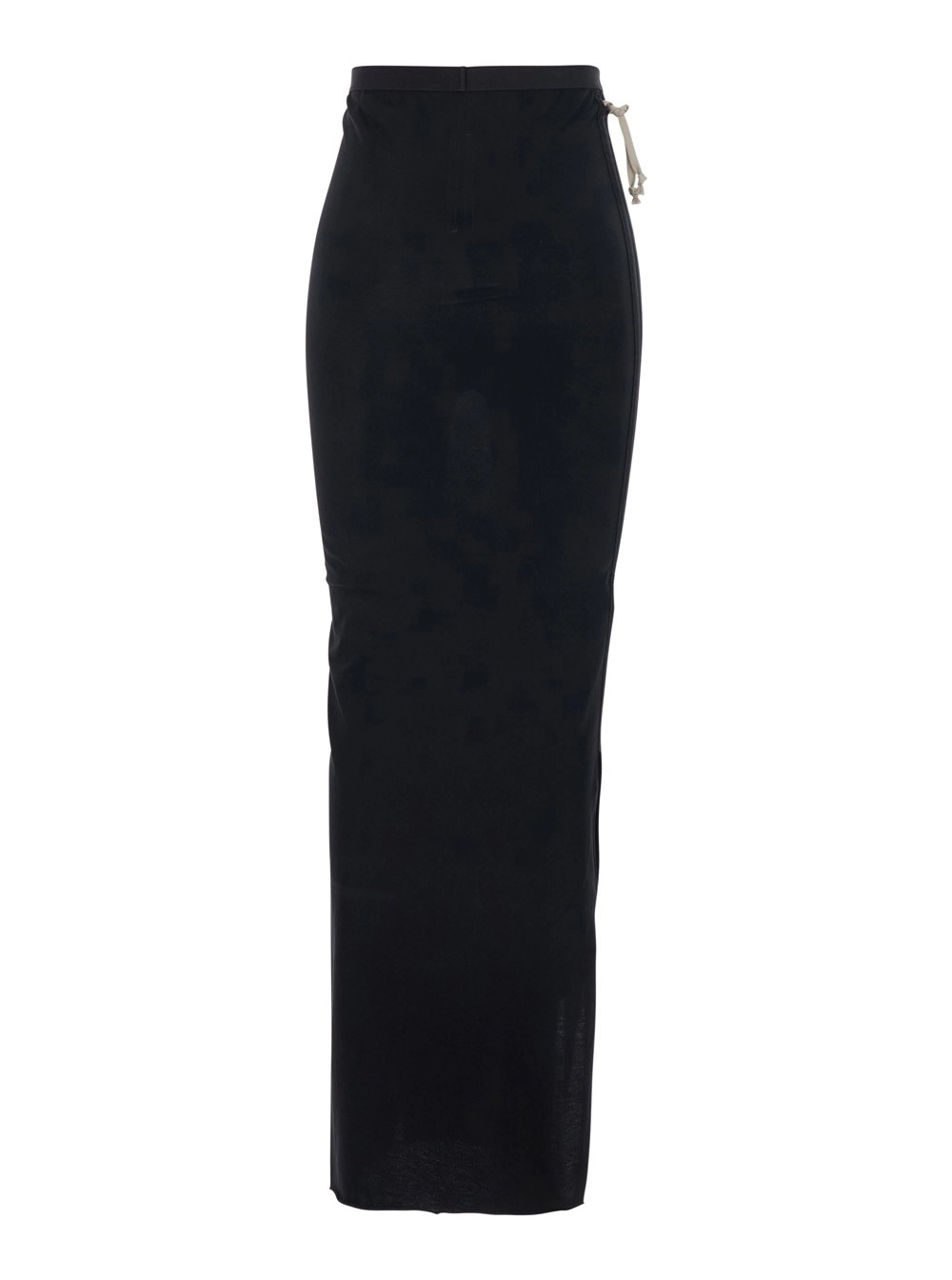 Rick Owens Gonna Lunga con Chiusura con Coulisse sul Lato e Orlo Dritto in Cotone Nera Donna, view 2