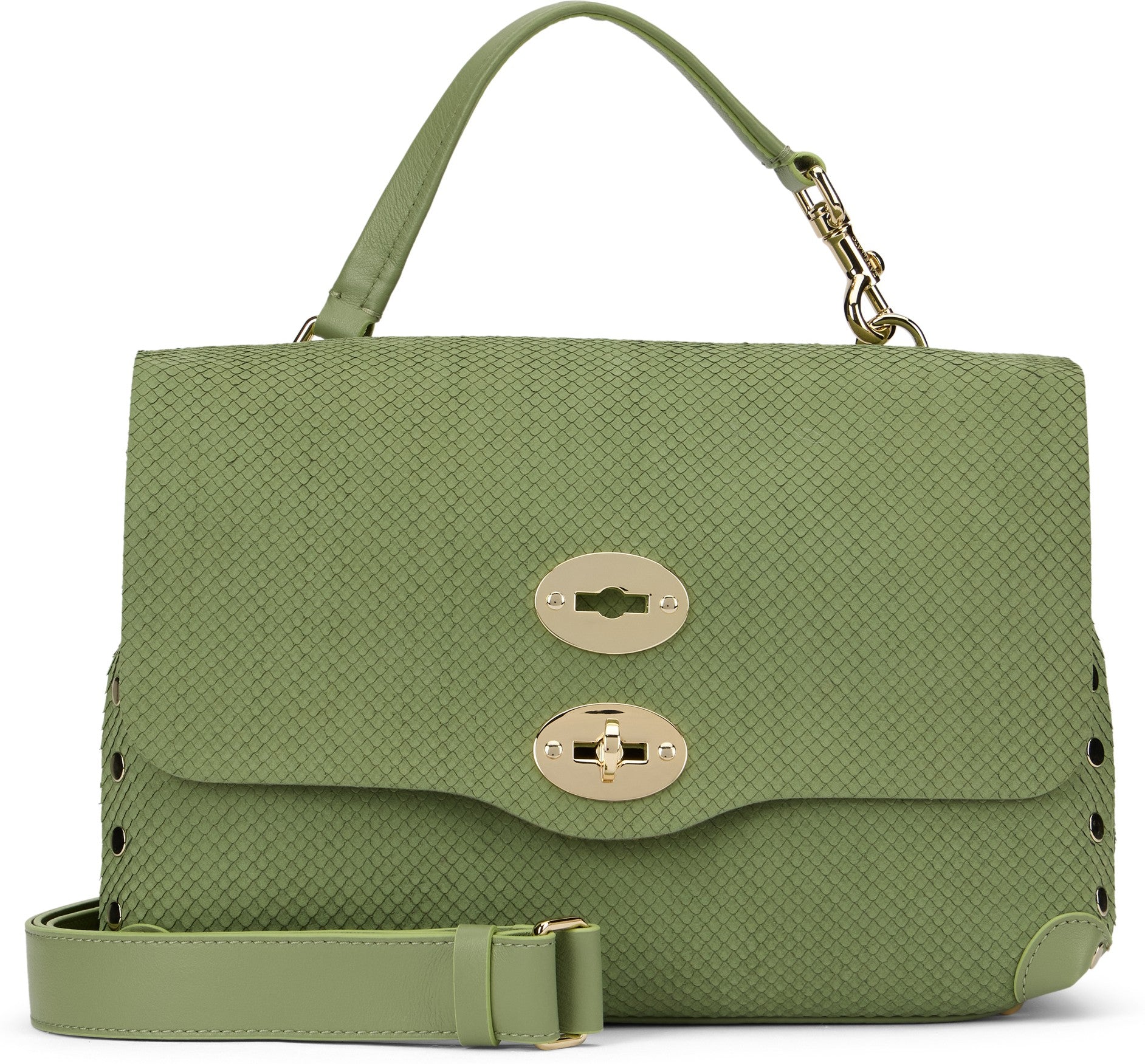 Zanellato Borsa Postina small in pelle amoretto verde