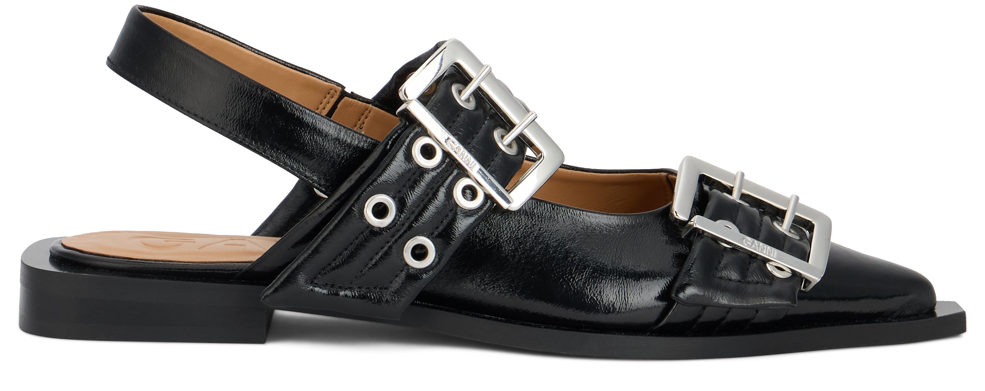 Ganni Ballerine basse con fibbia