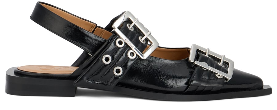 Ganni Ballerine basse con fibbia