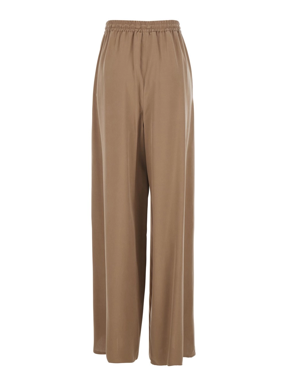 Max Mara Pantaloni 'Genero' con Vita Elasticizzata con Coulisse in Seta Beige Donna, view 2
