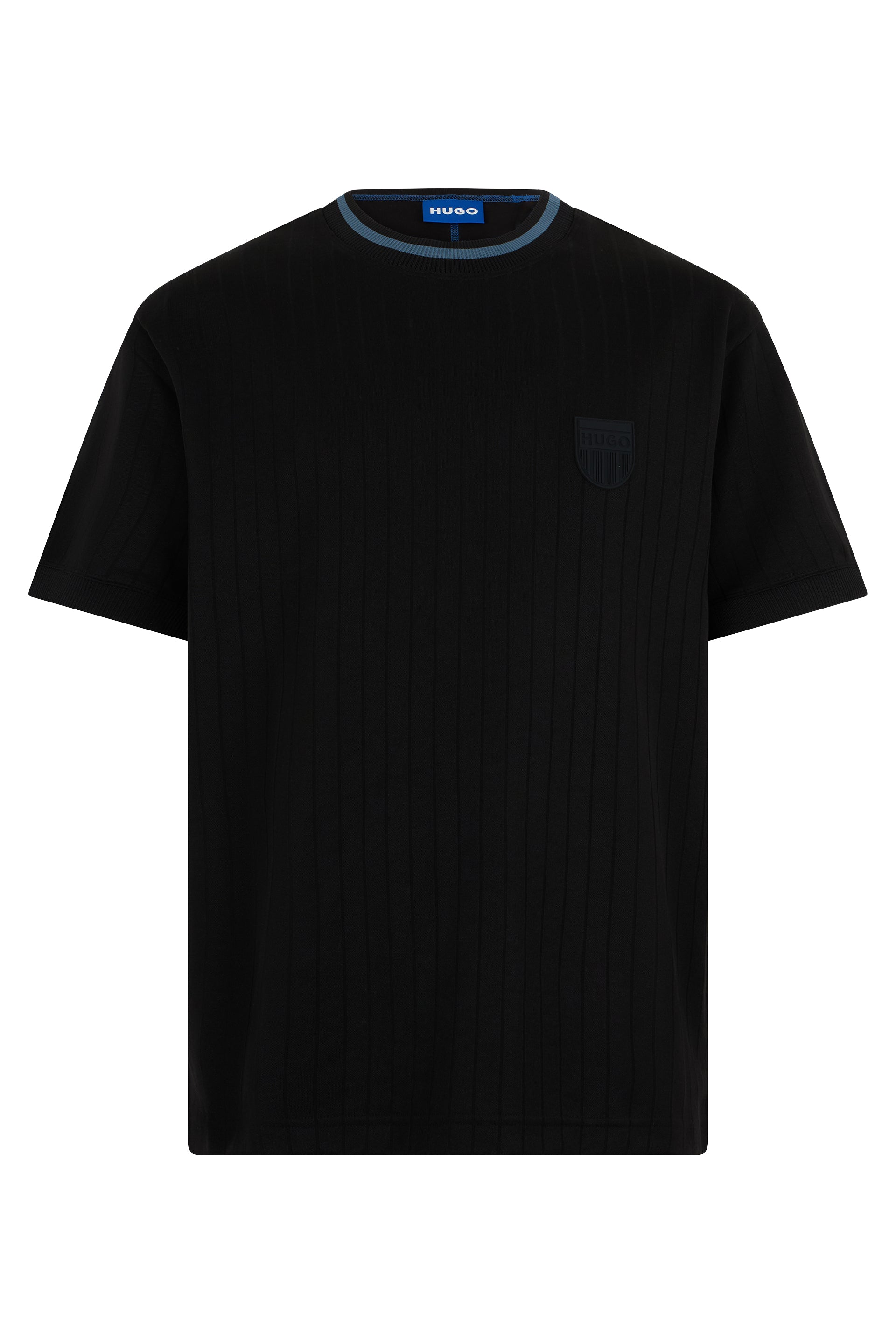 Boss T-shirt in misto cotone a righe