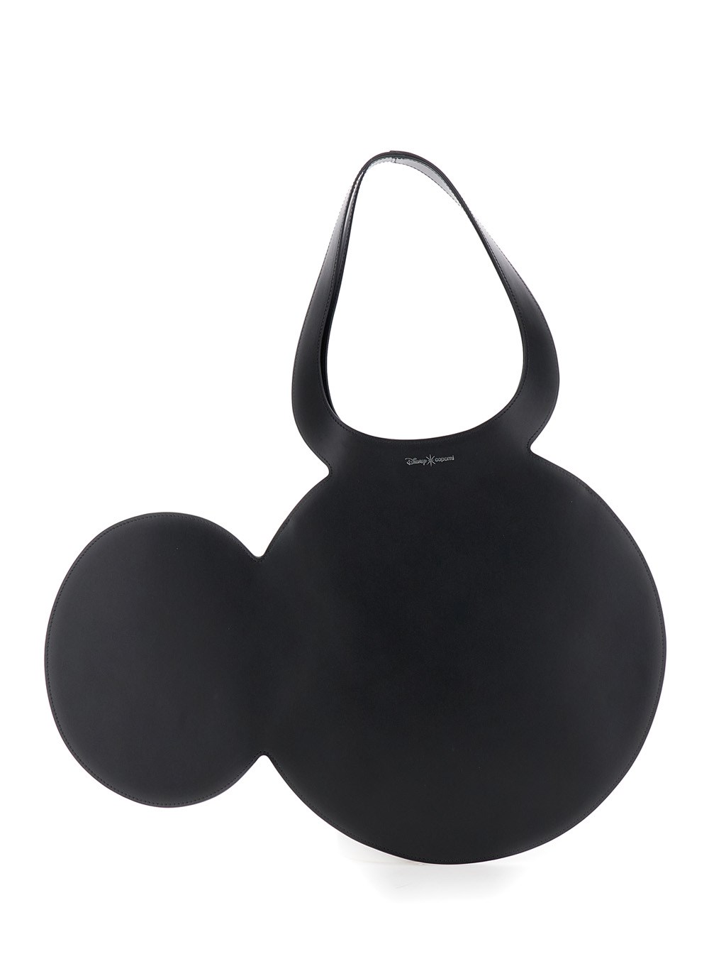 Coperni Borsa a Mano 'Mickey' con Manico Cut-Out e Logo Lettering sul Fronte in Pelle Nera Donna