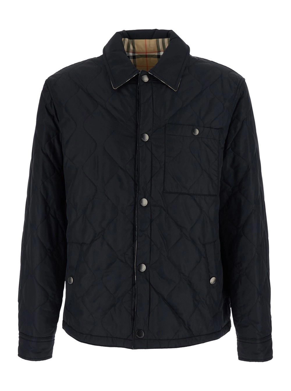 Burberry Giubbotto 'BRIGHTON' con motivo trapuntato e design reversibile in Tessuto Tecnico Nero uomo