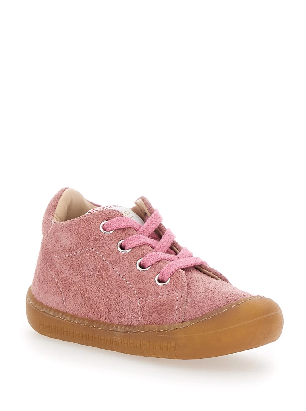 Pom d'api kids Sneaker con Logo Impresso sulla Linguetta in Gomma Rosa Bambina, view 2