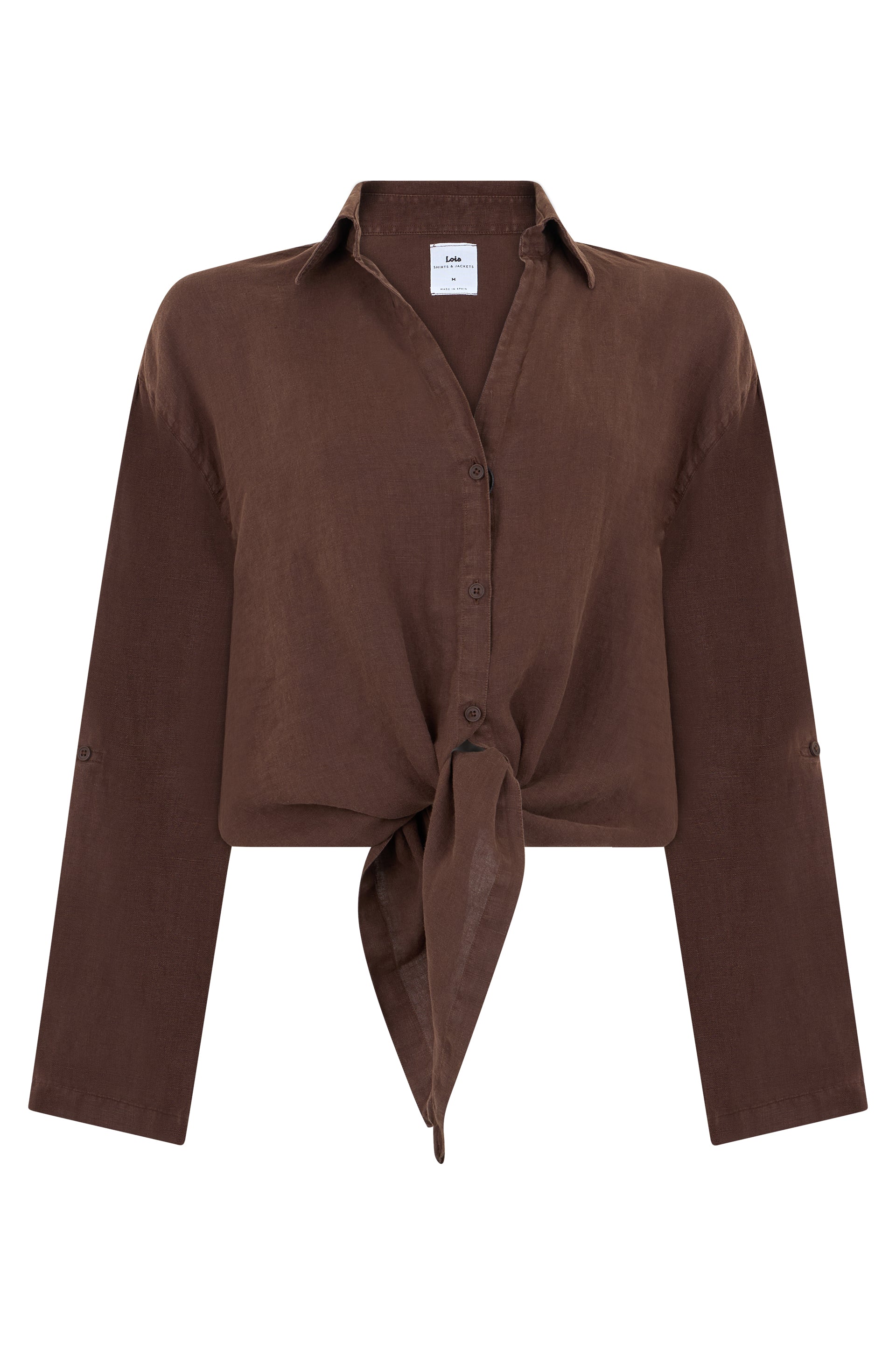 Lois Jeans Camicia crop in lino