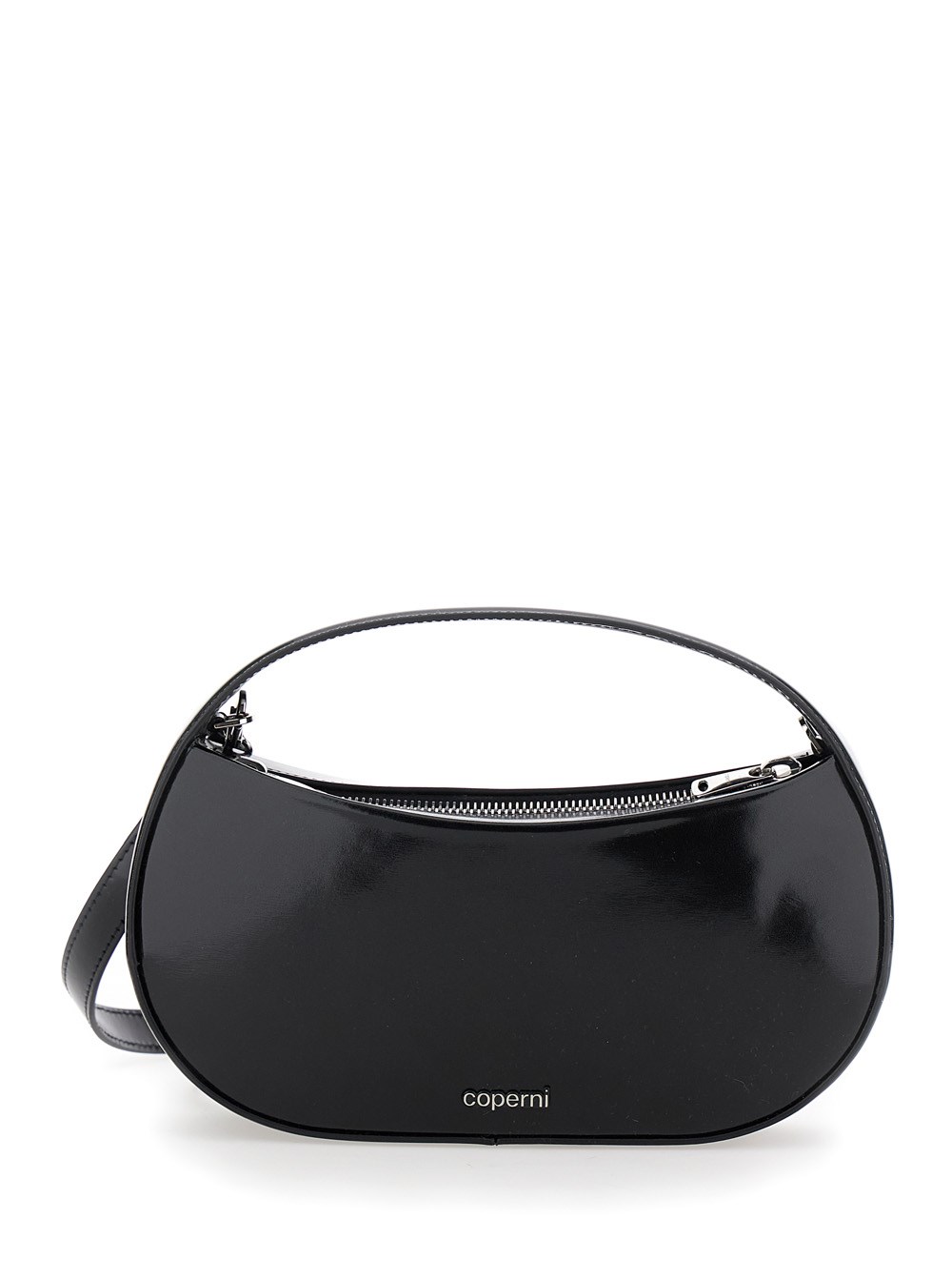 Coperni Borsa a Mano 'Sound Swipe Small' con Dettaglio Logo in Pelle Nera Donna