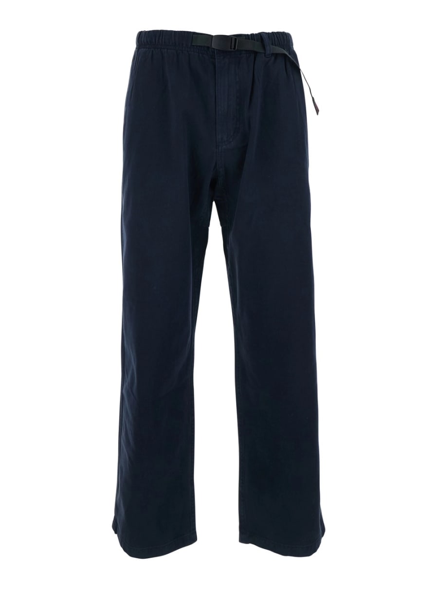 Gramicci Pantaloni con vita elasticizzata e cintura in cotone blu uomo