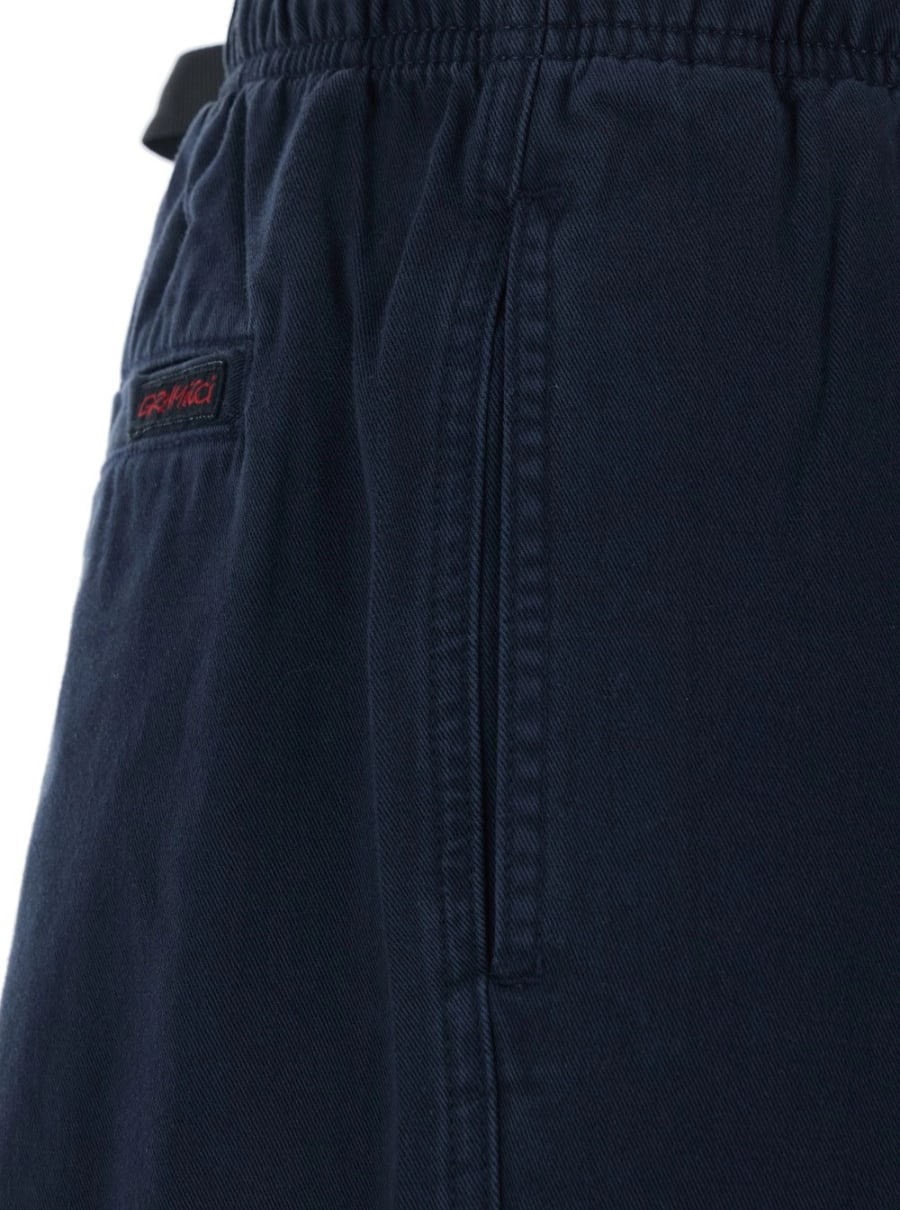 Gramicci Pantaloni con vita elasticizzata e cintura in cotone blu uomo, view 3