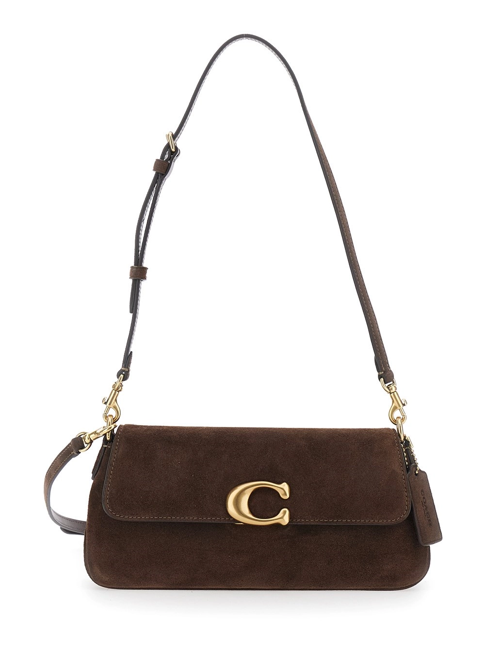 Coach Borsa a tracolla SUEDE JET con dettagli in suede e logo Marrone donna