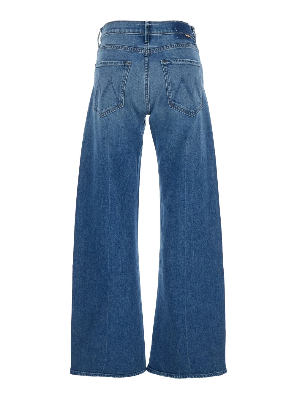 Mother Jeans 'The Mid Rise Lasso Sneak' con Passanti per Cintura e Gamba Ampia in Denim Blu Donna, view 2