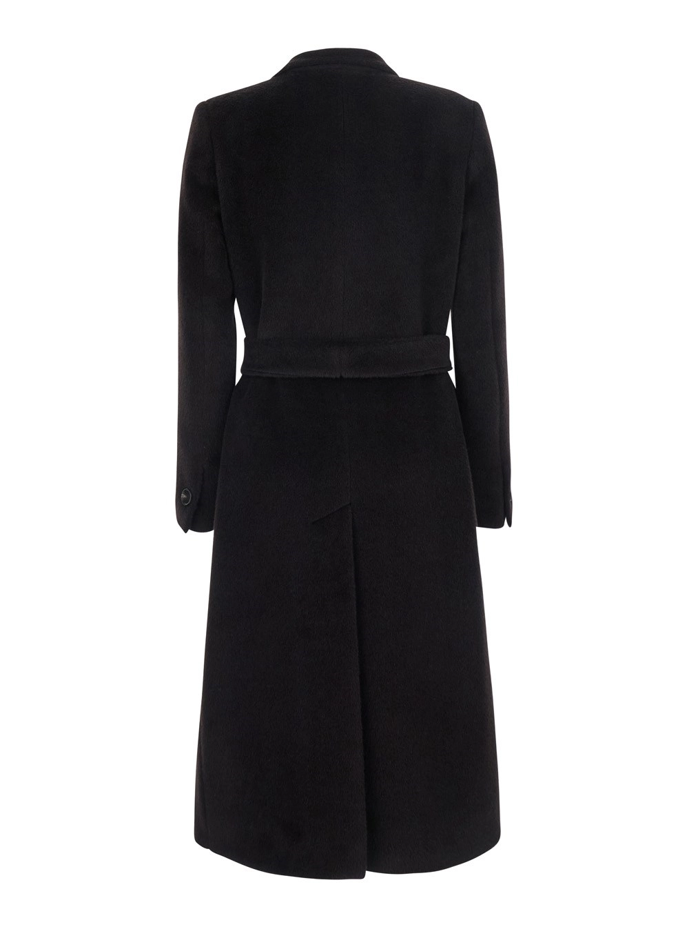 Tagliatore Cappotto doppiopetto 'Jole' con revers a lancia e cintura in vita in lana marrone donna, view 2
