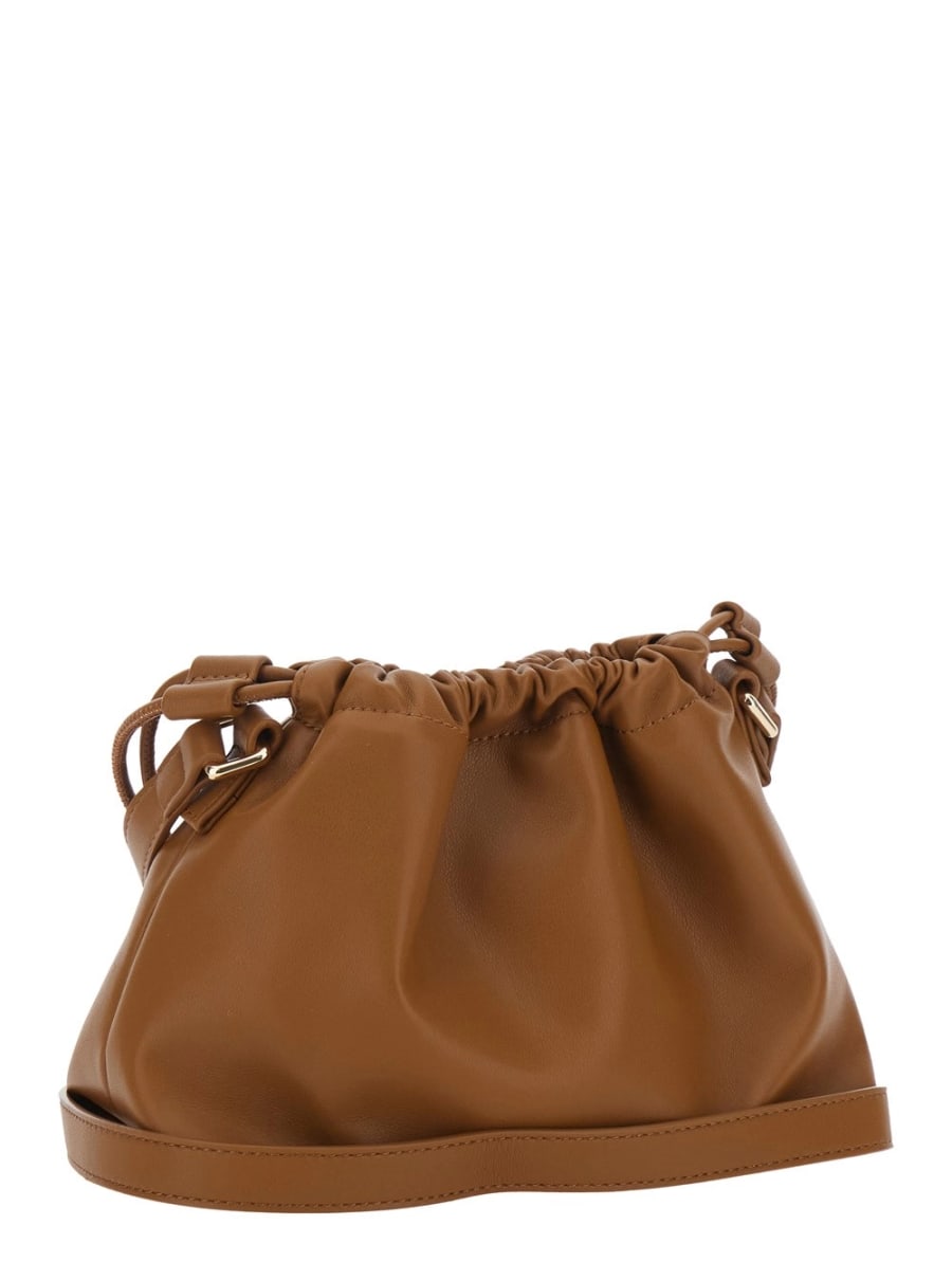 A.P.C. Borsa a Tracolla 'Ninon Mini' con Logo Inciso sul Fronte e Tracolla Regolabile in Ecopelle Marrone Donna, view 3
