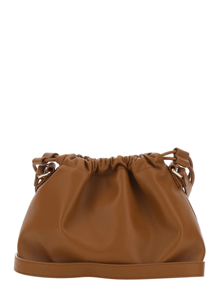 A.P.C. Borsa a Tracolla 'Ninon Mini' con Logo Inciso sul Fronte e Tracolla Regolabile in Ecopelle Marrone Donna, view 4