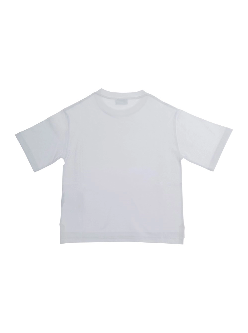 Gucci kids T-Shirt con Logo sul Fronte in Cotone Bianca Bambino, view 2