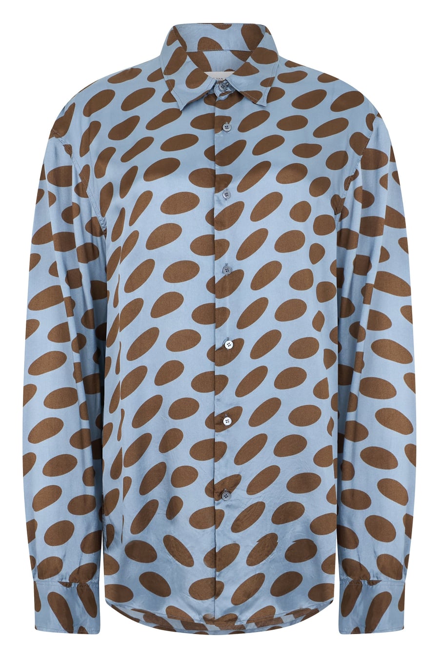 Dries Van Noten Camicia satinata con stampa a pois