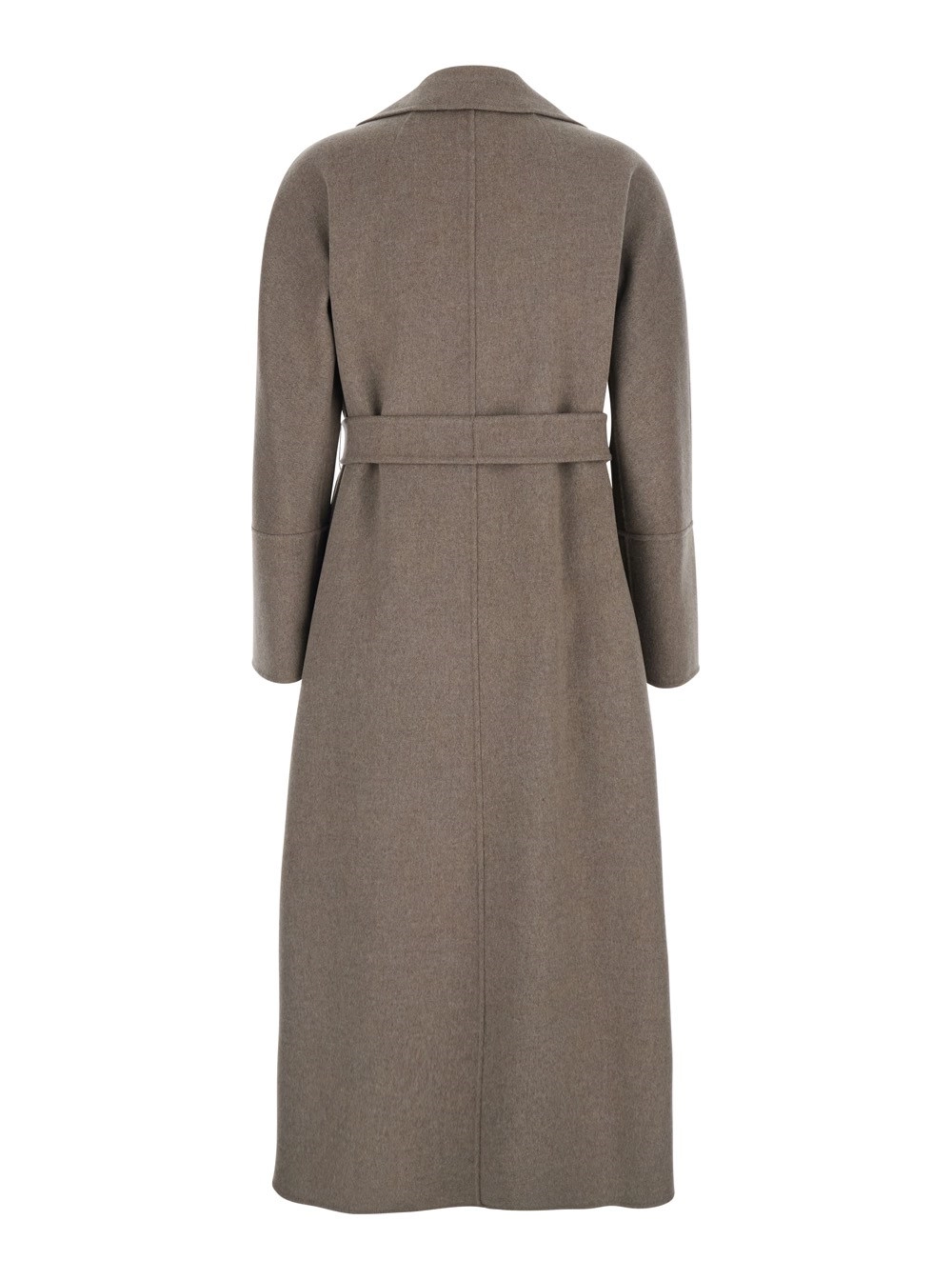 'S Max Mara Cappotto 'Elisa' con Revers Classici Ampi e Cintura in Vita in Lana Marrone donna, view 2