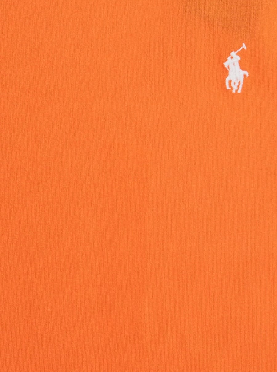 Polo ralph lauren kids T-shirt con Logo Pony sul Fronte in Cotone Arancione Bambino, view 3