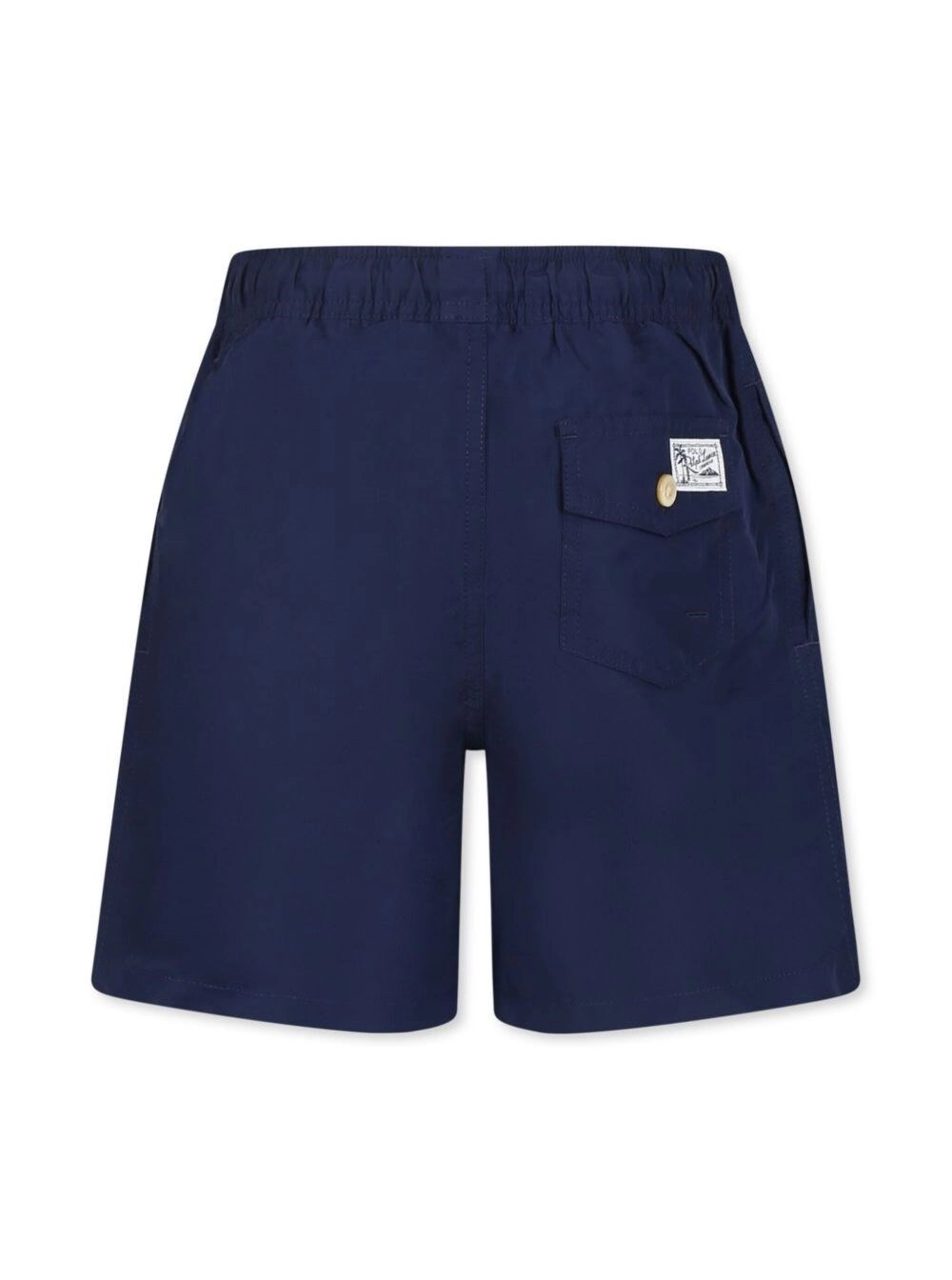 Polo ralph lauren kids Costume da Bagno Blu con Vita Elasticizzata e Pony Ricamato sul Fronte in Tessuto Tecnico Bambino, view 2