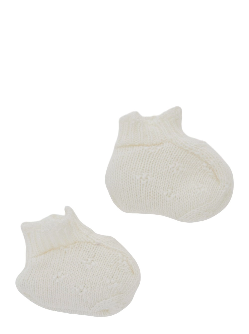 Nanan kids Sneakers con ricamo all-over in misto viscosa bianche baby