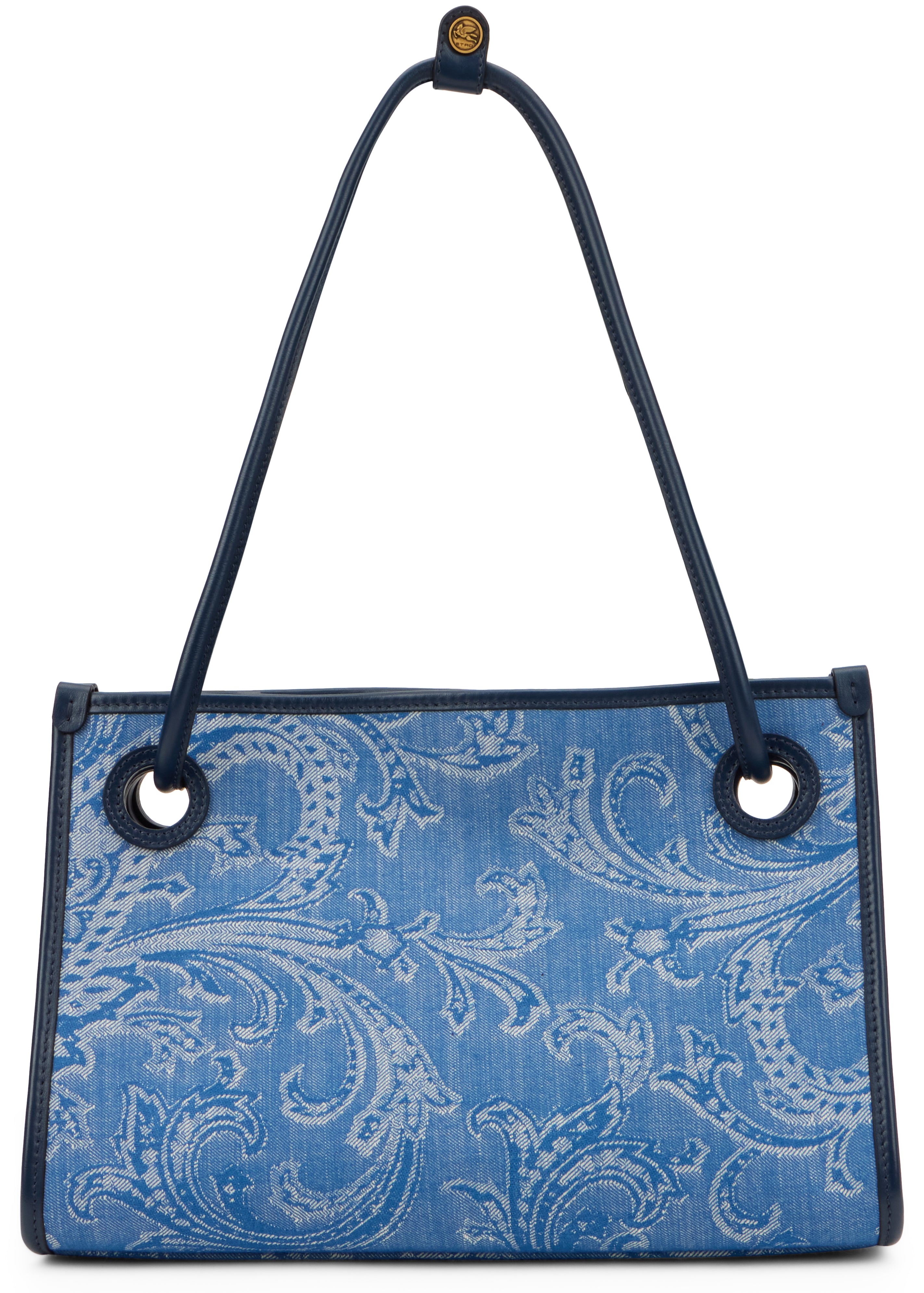 Etro Borsa shopper media Eyes in jacquard di denim