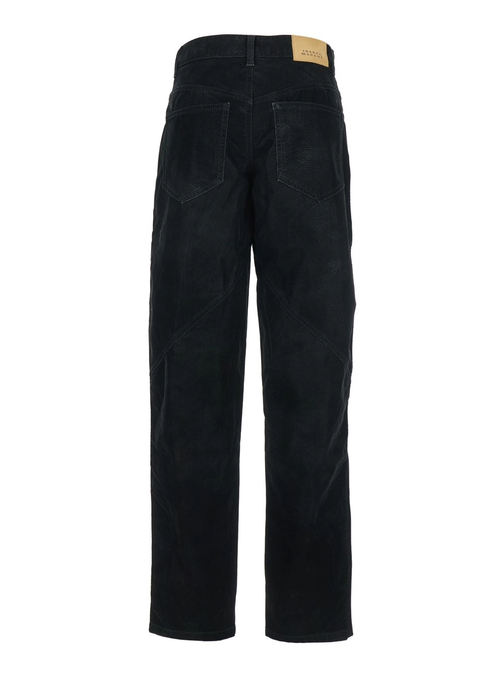Marant etoile Jeans 'Kelvina' con Patch Logo sul Retro e Gamba Affusolata in Denim Nero Donna, view 2