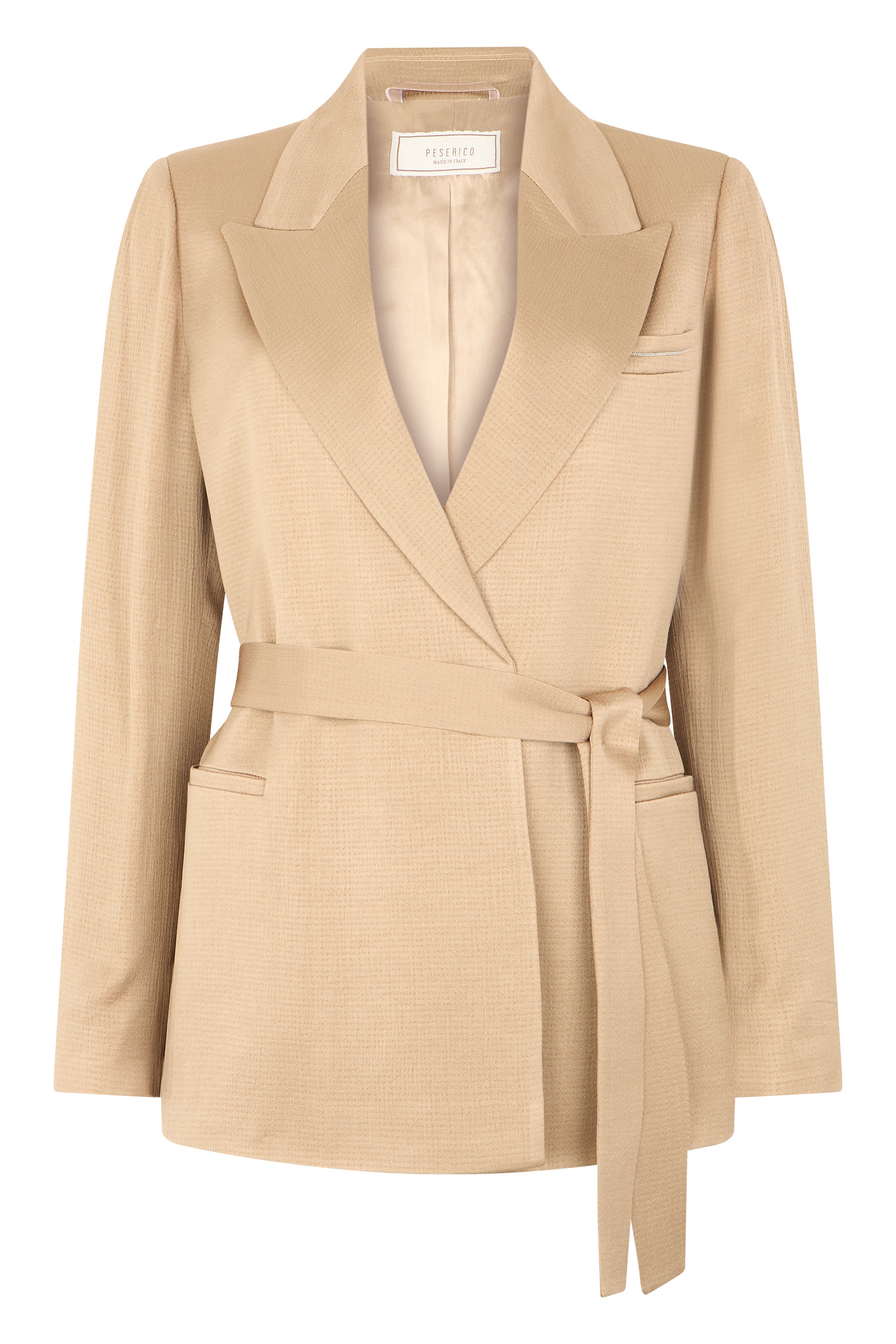 Peserico Blazer in cotone con cintura