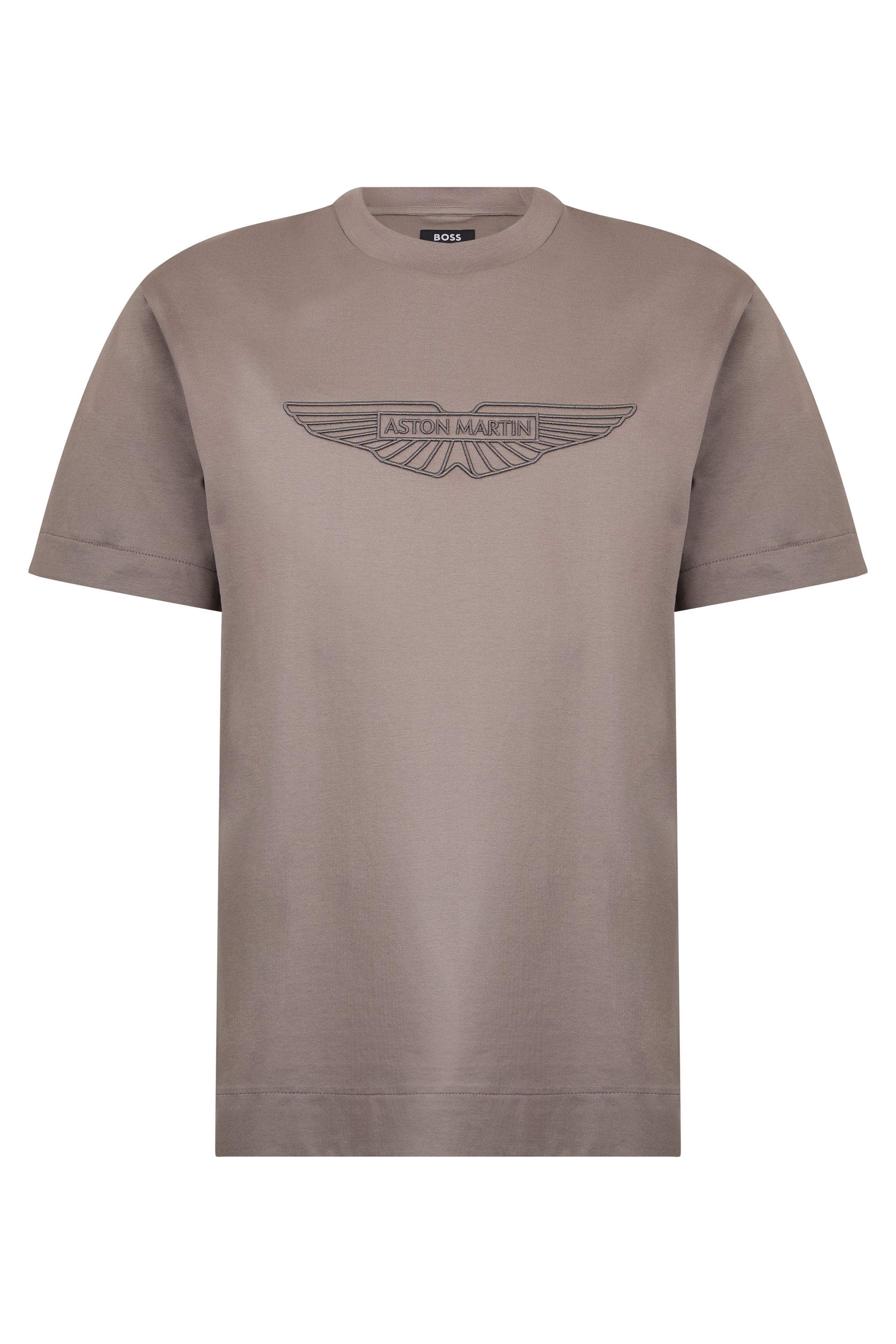 Boss T-shirt in cotone con ricamo